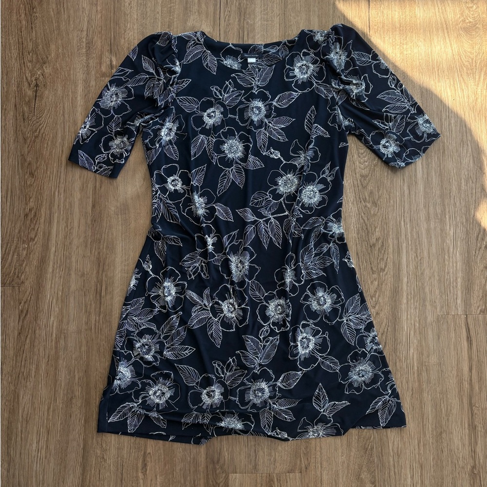 Navy Blue Floral Tommy Hilfiger Dress